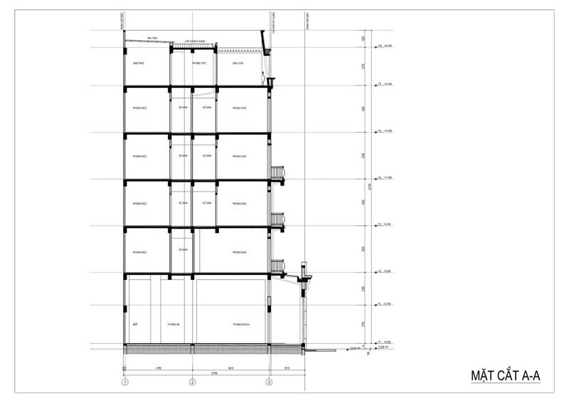 thiết kế nhà 5 tầng liền kề V5 V6 Văn Phú - Nhà phố thương mại The Victoria