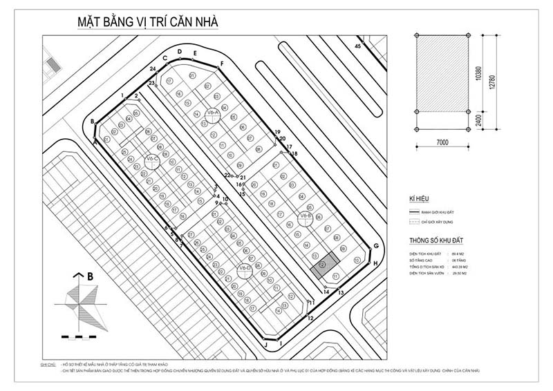 thiết kế nhà 5 tầng liền kề V5 V6 Văn Phú - Nhà phố thương mại The Victoria