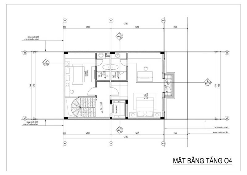 thiết kế nhà 5 tầng liền kề V5 V6 Văn Phú - Nhà phố thương mại The Victoria