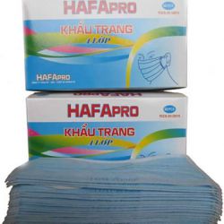 KHẨU TRANG 4 lỚP XANH DƯƠNG KHÁNG KHUẨN HAFAPRO