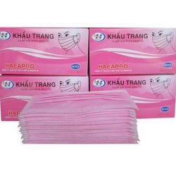 Khẩu trang y tế 4 lớp màu hồng